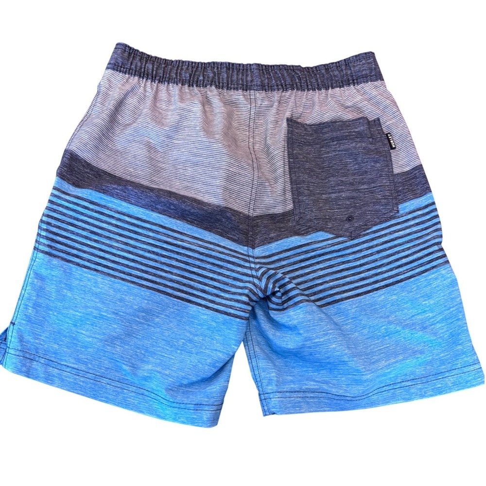 Hurley | Mens Medium | Striped Board Shorts | Blue Grey Swim Trunks | Liner - Picture 3 of 10